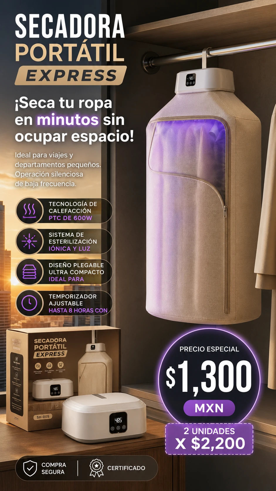 Secadora Portátil Express
