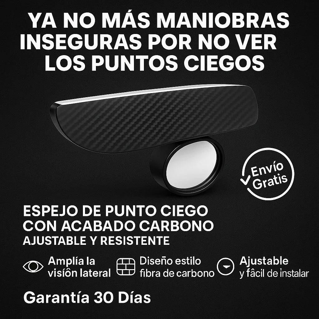 2 Espejos Punto Ciego Carbono